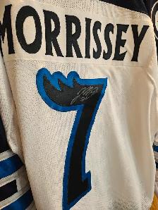 BRAND NEW NEVER WORN SIGNED JOSH MORRISSEY MANITOBAMOOSE JERSEY