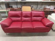 Leather/Leather Style Couch 84'' W , Love Seat 60'' W
