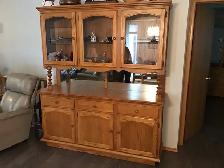 Oak china cabinet