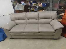 Leather/Leather Style Couch 84'' Wide