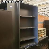 Flexflab Charcoal Bookshelf Bookcase w/ Adjustable Shelves