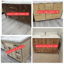 CUSTOM CABINET SHOWER DOOR LED MIRROR BATHROOM VANITIES FAUCET