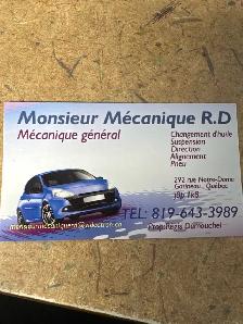 RECHERCHE MÉCANICIEN (GATINEAU)