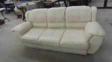 Leather/Leather Style Couch 83'' Wide