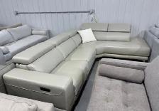 Brand new top grain leather power reclining sofa chaise