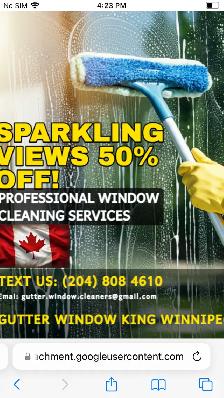 Window cleaning Window Gutter  Cleaning 88$ special!!