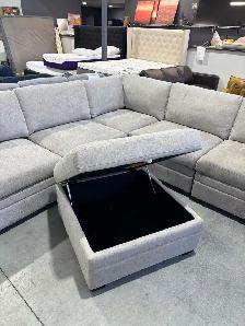 6 piece fabric modular sectional