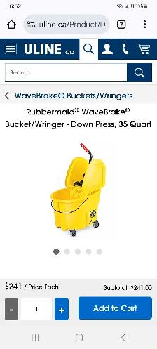 Rubbermaid commercial mop bucket