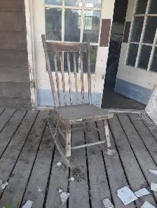 wooden rocking chair