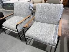 Set of grey accent chairs