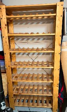 WOODEN WINE RACK .