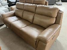 Leather Power Reclining Sofa - NEW