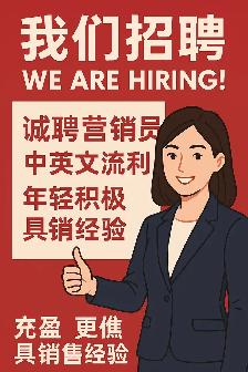 female sales person