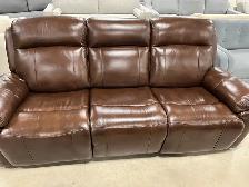 Power Reclining  Leather Sofa  - demo