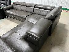 Power Reclining Leather Sectional  - demo