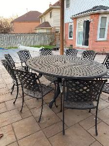 Cast Aluminum Patio Table and Chairs