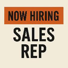 Now hiring sales rep