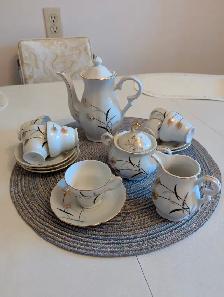 Vintage Bel Air Golden grain china tea set