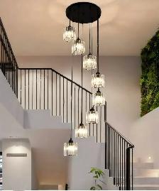NEW Chandeliers for High ceilings Modern crystal light
