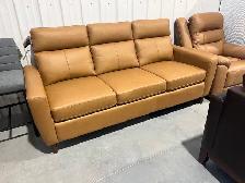 Brand new top grain leather sofa 1/2 price
