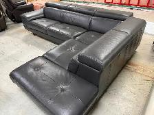 Top Grain Italian Leather Sectional