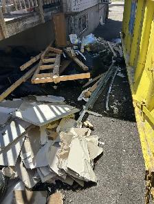 Work junk removal into container