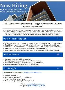 High-Rise Window Cleaner (Sub-Contractor)