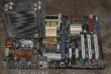 Asus P5Q P45 mb / Intel Q9650 CPU / big Coolermaster cooler $50