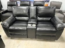 Power Reclining Leather Loveseat - NEW