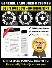 ★ GENERAL LABOURER RESUMES - LAND YOUR DREAM JOB