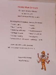 Handyman services building maintenance indoor and outdoor