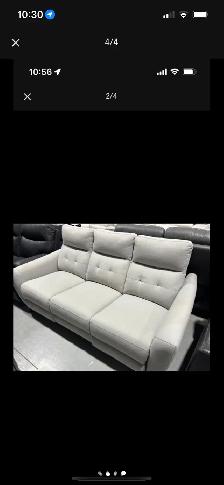 power Reclining Fabric Sofa - demo