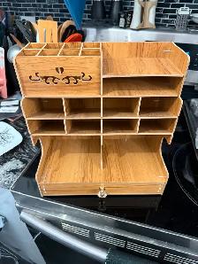 wood desk organizer