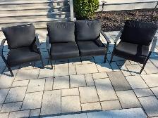 Outdoor loveseat and two chairs