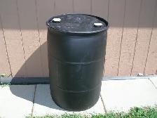55  GALLON  PLASTIC  BARRELS