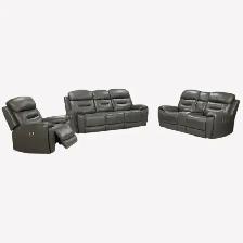 New 3-Piece Manual Recliner Set In Air Leather Comfort Big Sale