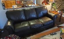 Leather couch and love seat for sale!