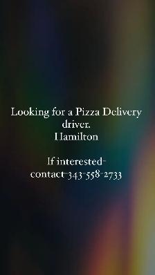 Pizza delivery driver