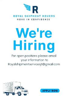Moving company looking for full and part-time guys.