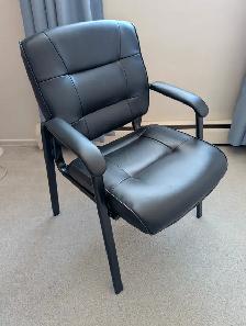 Padded, vinyl office guest chair