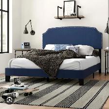 King size upholstered bed