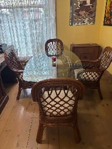 Boca raton bamboo dining table & chairs