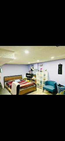 1 bedroom apartment in a basement for rent danforth and pape