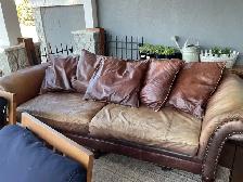 Free 8 foot leather couch.
