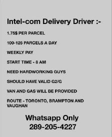 We are hiring delivery drivers