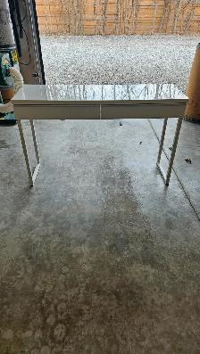 Office desk and chair.