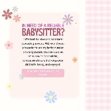 Experienced babysitter available