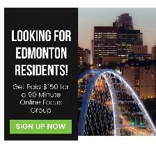 Edmonton Residents: Get Paid $150 for a 90-minute Focus Group!