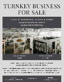 3,350 SF SHOWROOM, OFFICE & BRAND TURNKEY BUSINESS FOR SALE