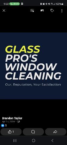 Window cleaning business looking for new contracts this summer